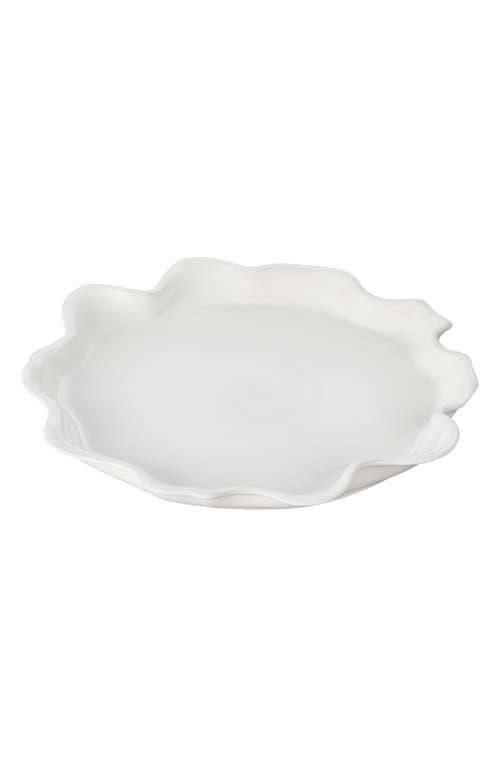 Le Creuset Iris Stoneware Serving Platter In White
