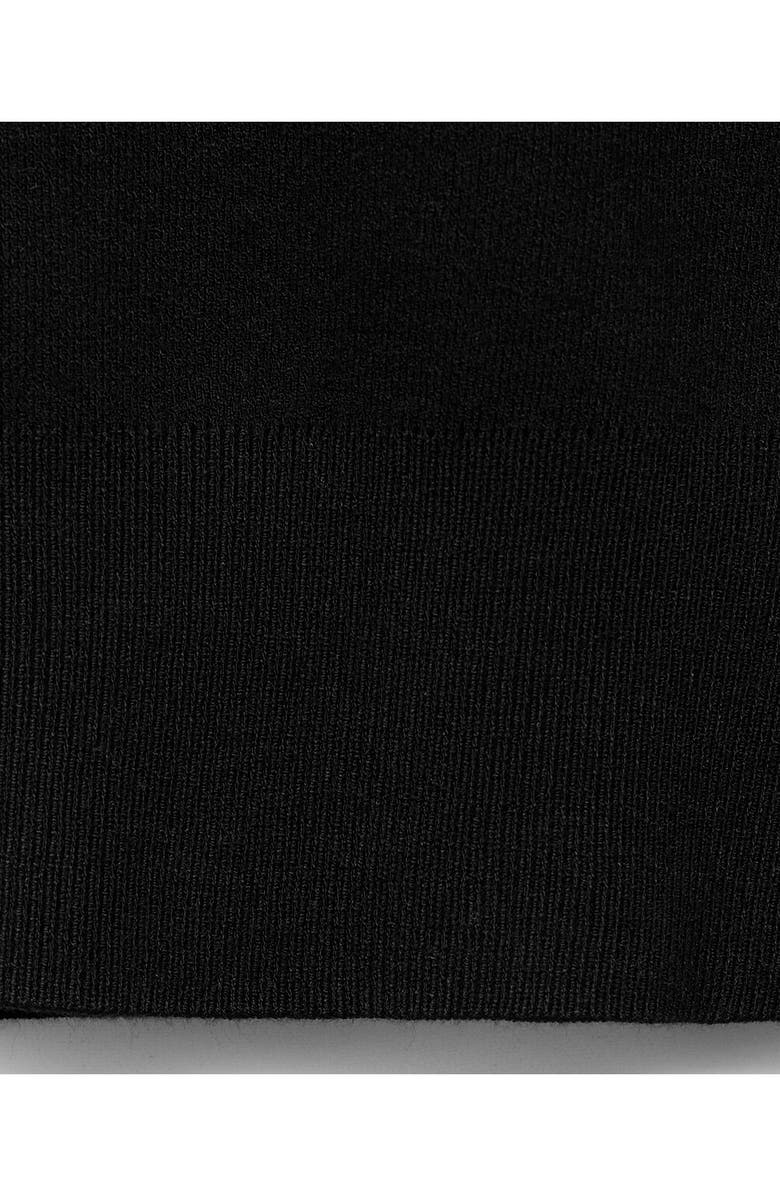 MANGO Johnny Collar Sweater, Alternate, color, Black