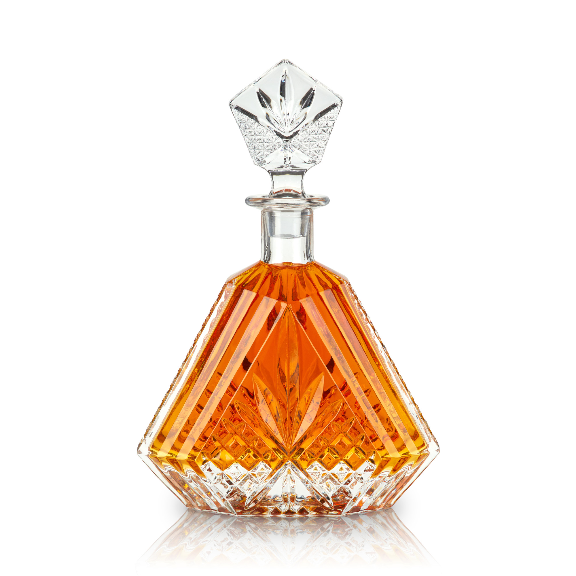 Viski Admiral Crystal Irish Cut Whiskey Decanter - Clear