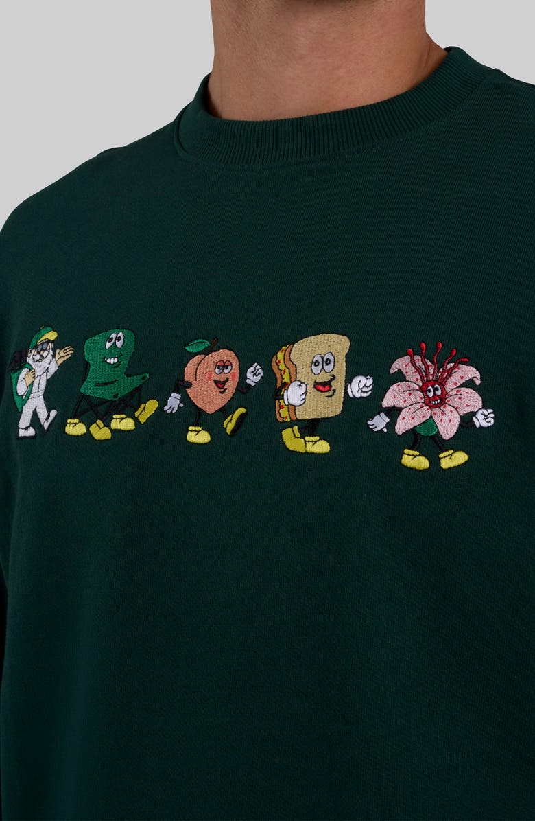 Bad Birdie Embroidered Masters Icon Cotton Fleece Sweatshirt, Alternate, color, Pine Grove