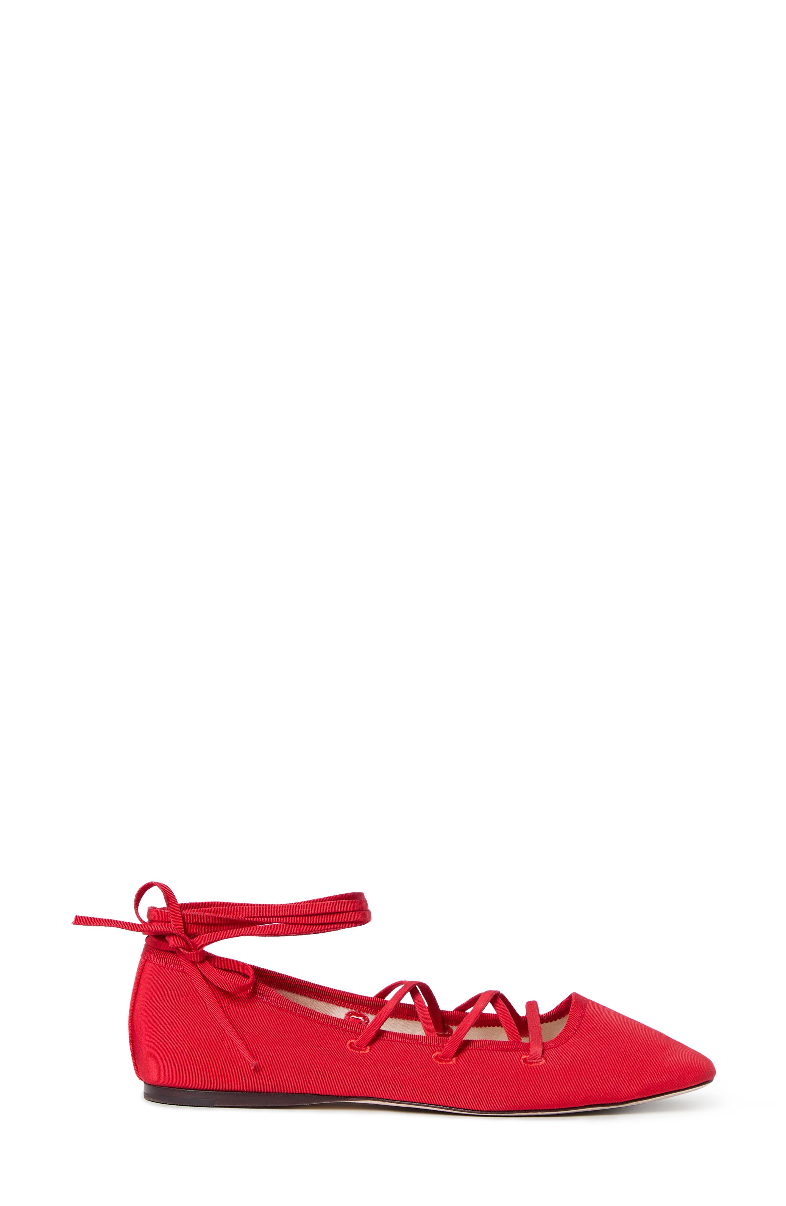 Loeffler Randall Louisa Ankle Wrap Ballet Flat, Alternate, color, Red