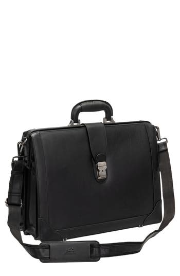 Mancini Litigator Rfid Briefcase In Black