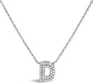 Haus of Brilliance 10K Gold Diamond Accent "A-Z" Initial Bubble Pendant Necklace
