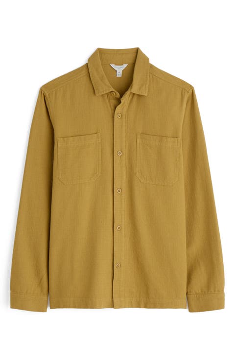 Rigging Geo Jacquard Organic Cotton Button-Up Overshirt