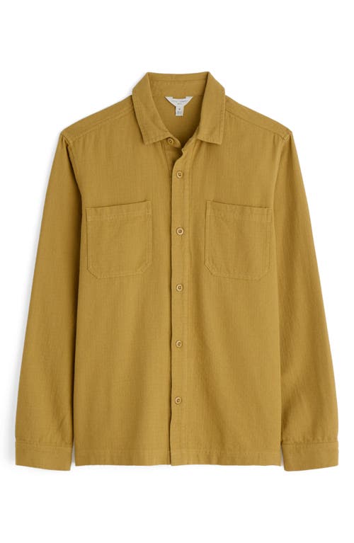 Seasalt Cornwall Rigging Geo Jacquard Organic Cotton Button-up Overshirt In Brown