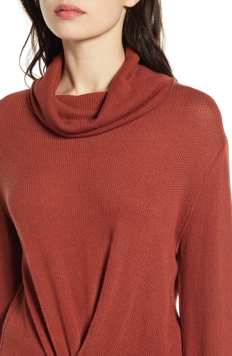 Ten Sixty Sherman Twist Front Turtleneck Top, Alternate, color,