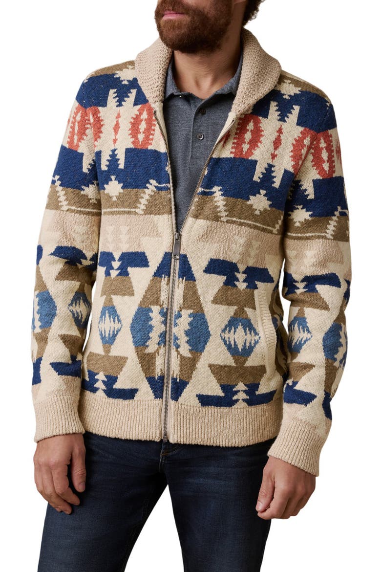 ThunderVoice Eagle Cardigan, Main, color, SAND FOUR EAGLES