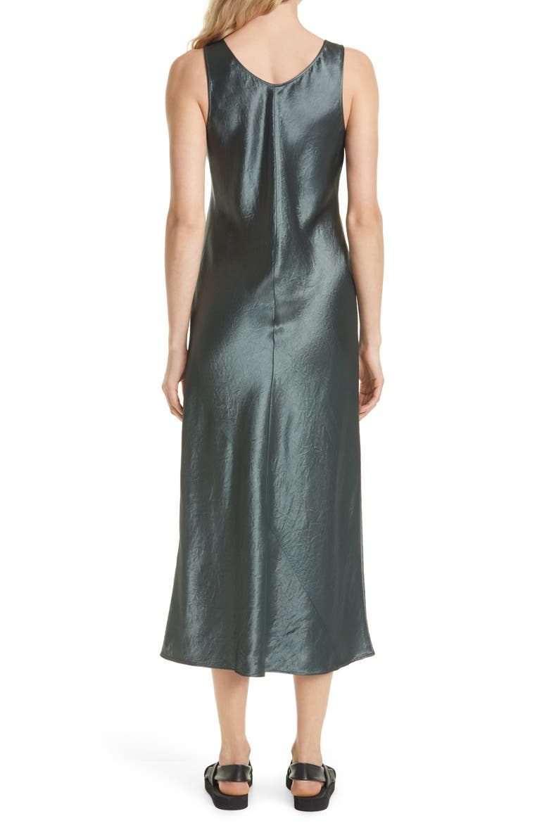 Satin Slipdress, Alternate, color, GREEN