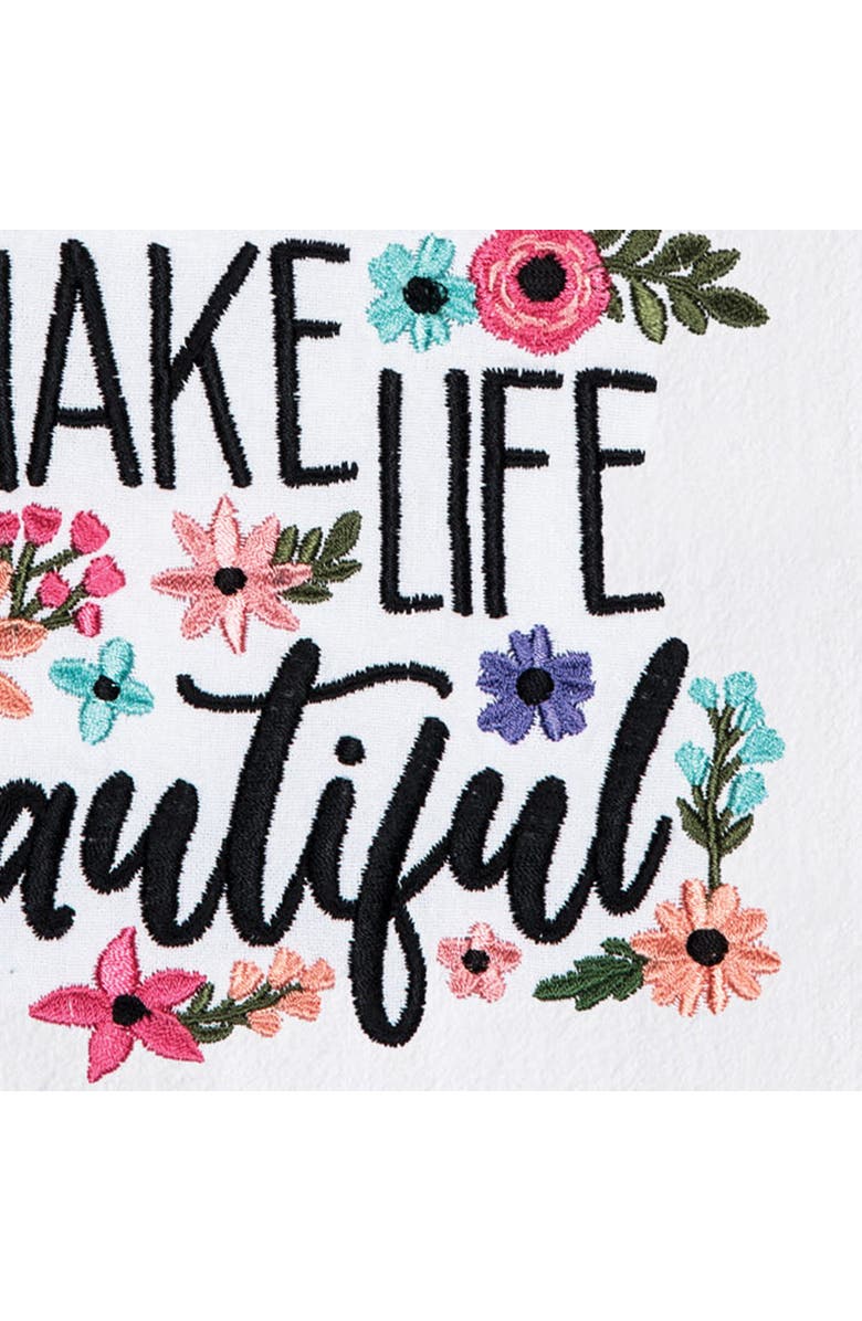 C&F Home Beautiful Mom Floral Kitchen and Bathroom Embroidered Hand Towel, Alternate, color, Pink