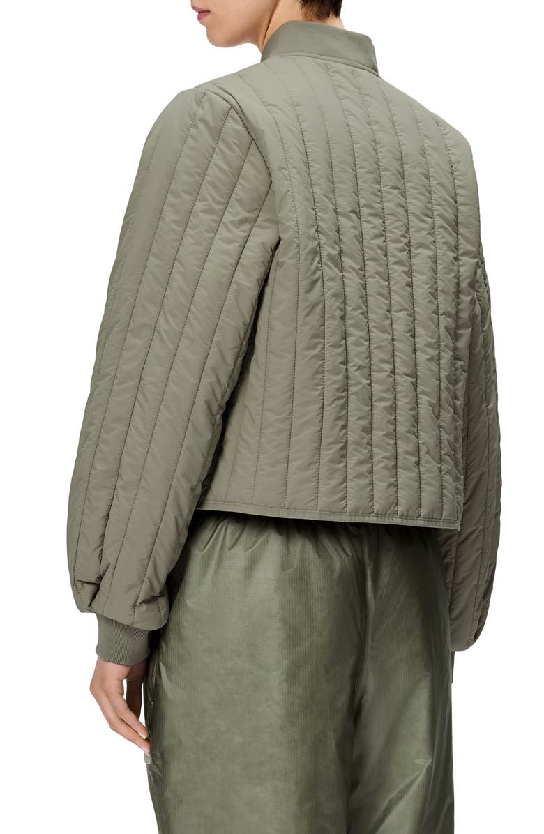 Rains Banja Water Resistant Channel Quilted Bomber Jacket, Alternate, color, Drift