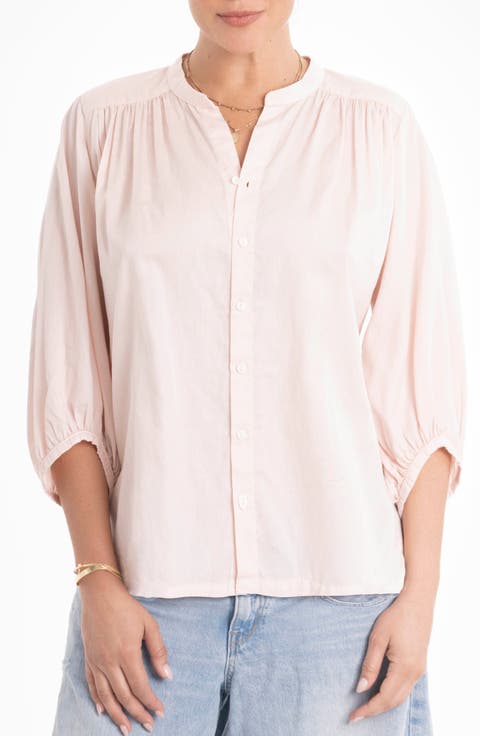 Poplin Peasant Top