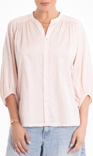 ocean+main Poplin Peasant Top
