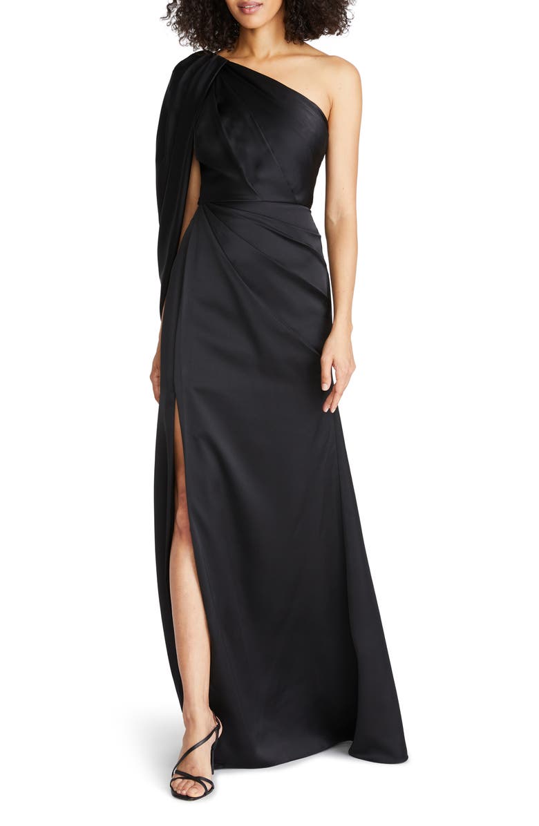 Theia Tori Drape One-Shoulder Gown, Alternate, color, 