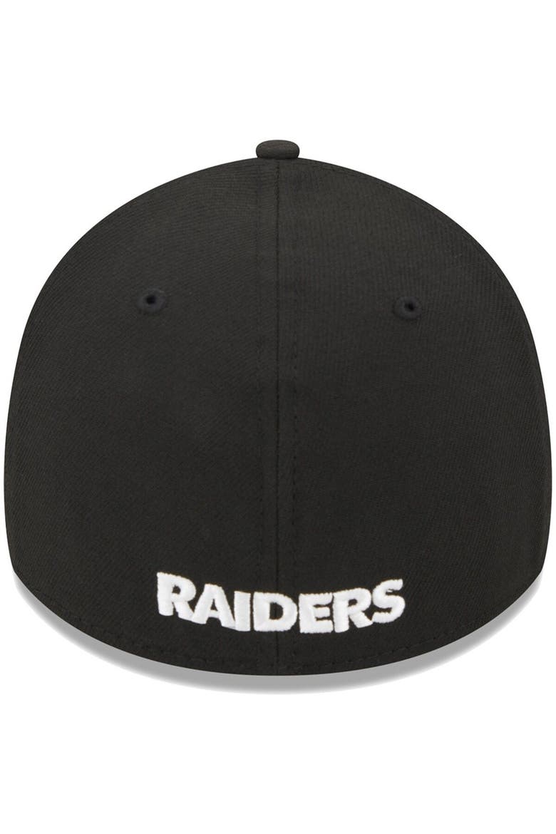 Men's New Era Black Las Vegas Raiders  Main 39THIRTY Flex Hat, Alternate, color, Black