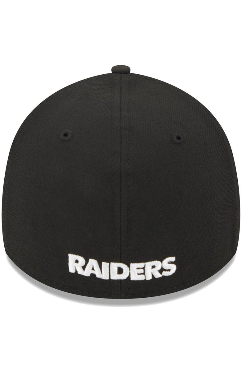 New Era Men's New Era Black Las Vegas Raiders Main 39THIRTY Flex Hat, Alternate, color, Black