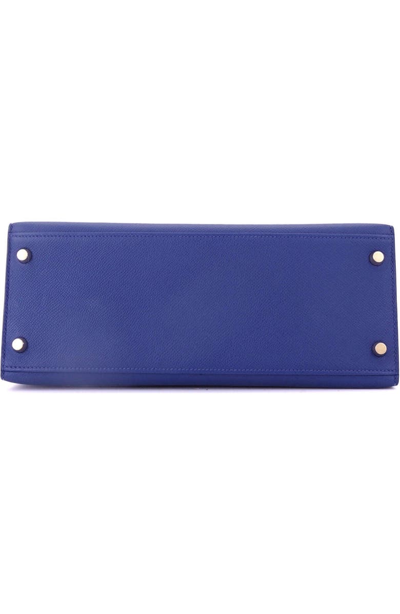 Pre-Owned Hermes Kelly Handbag Blue Epsom with Gold Hardware 28, Alternate, color,