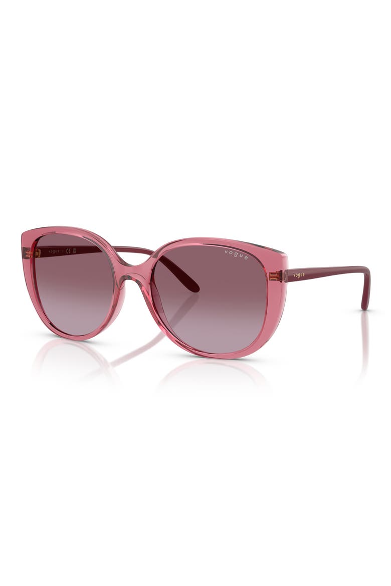 55mm Polarized Gradient Butterfly Sunglasses, Alternate, color, PURPLE