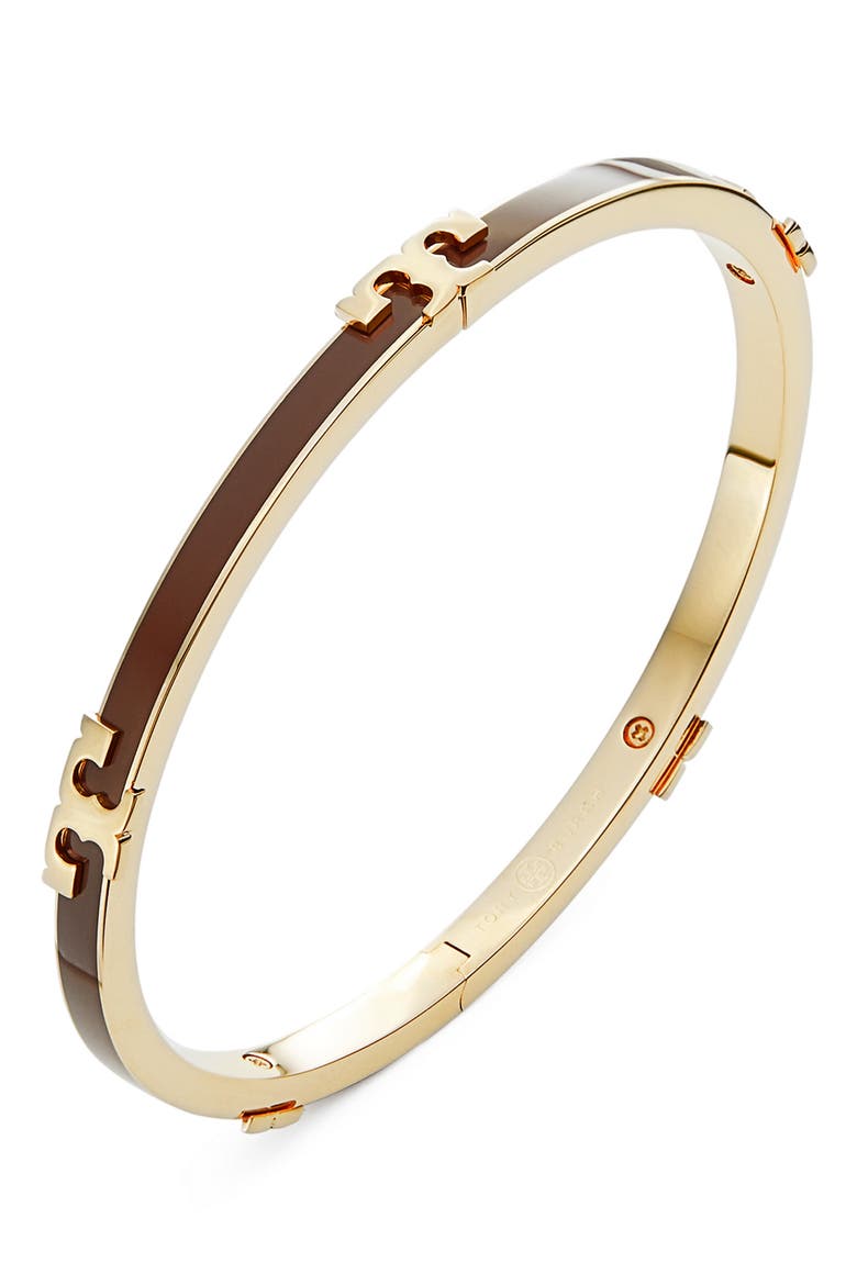 Kira Enamel Stackable Bracelet, Alternate, color, ROSE GOLD / CHOCOLATE BROWN