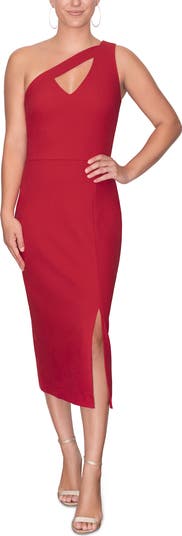 RACHEL Rachel Roy Lara One-Shoulder Midi Dress Nordstrom