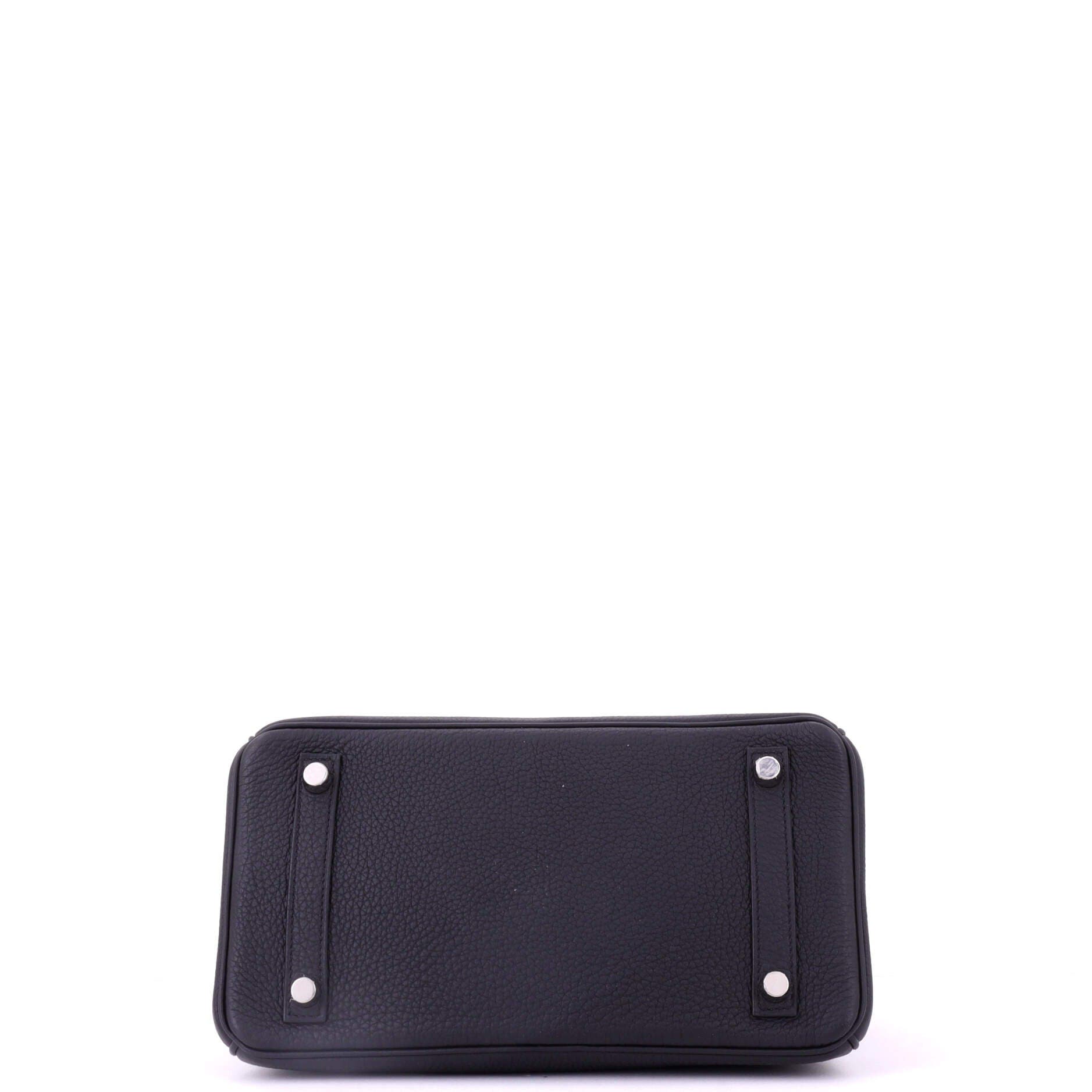 Pre-Owned Hermes Birkin Handbag Black Togo with Palladium Hardware 25, Alternate, color, Noir