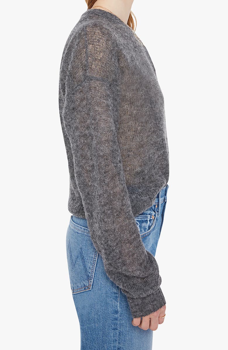 MOTHER The Crop Alpaca Blend Cardigan, Alternate, color, Heirloom Grey