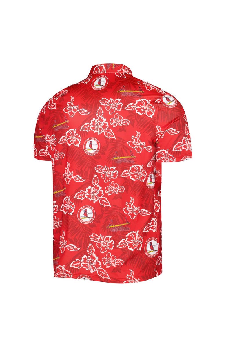 Reyn Spooner Men's Reyn Spooner Red St. Louis Cardinals Cooperstown Collection Puamana Print Polo, Alternate, color, Red