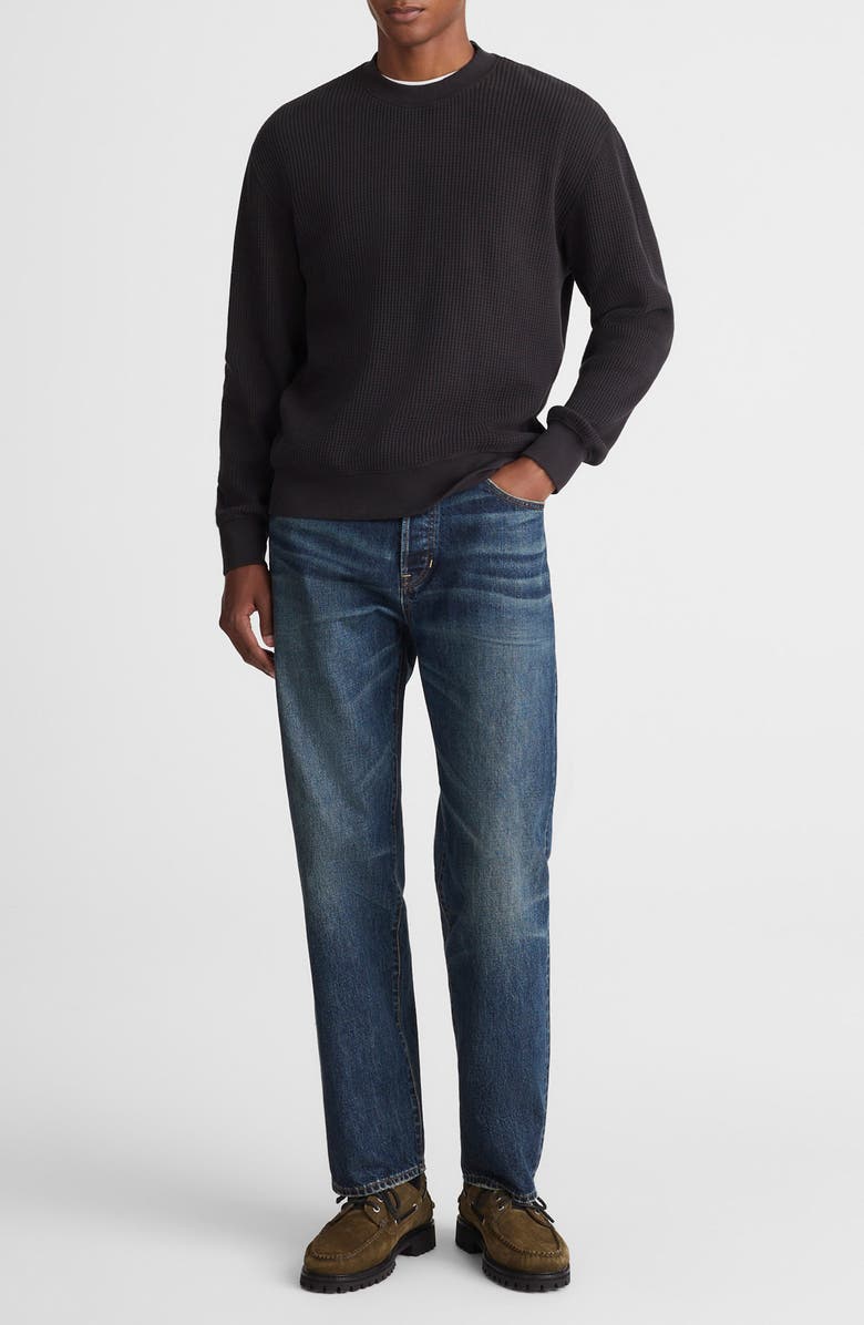 Madewell Waffle Sweatshirt, Alternate, color, Licorice