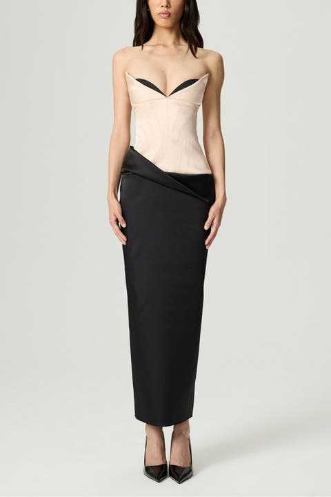 Draped Sweetheart Corset Dress