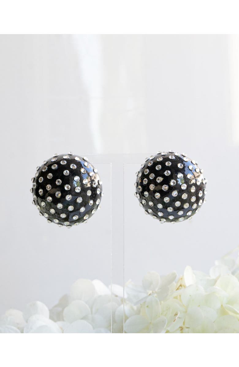 Saulė Label Gaia Jet Midi Earrings, Alternate, color, Silver Moonrise