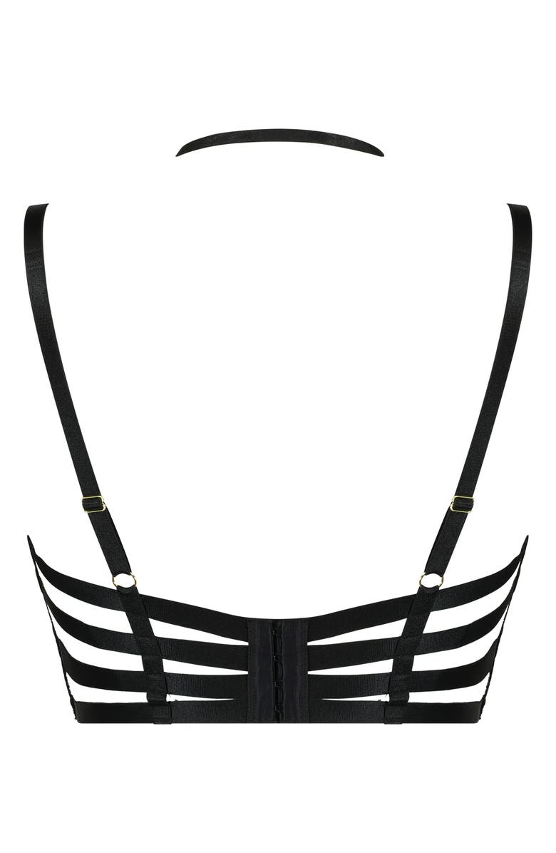 Hunkemöller Seductress Underwire Faux Leather Bustier, Alternate, color,