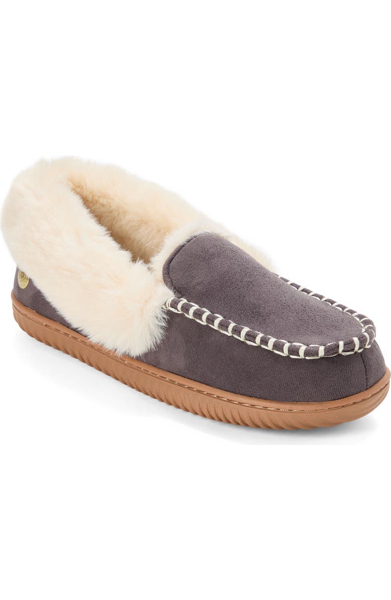 DEARFOAMS Ryland Cabin Moccasin Slipper, Main, color, Pavement