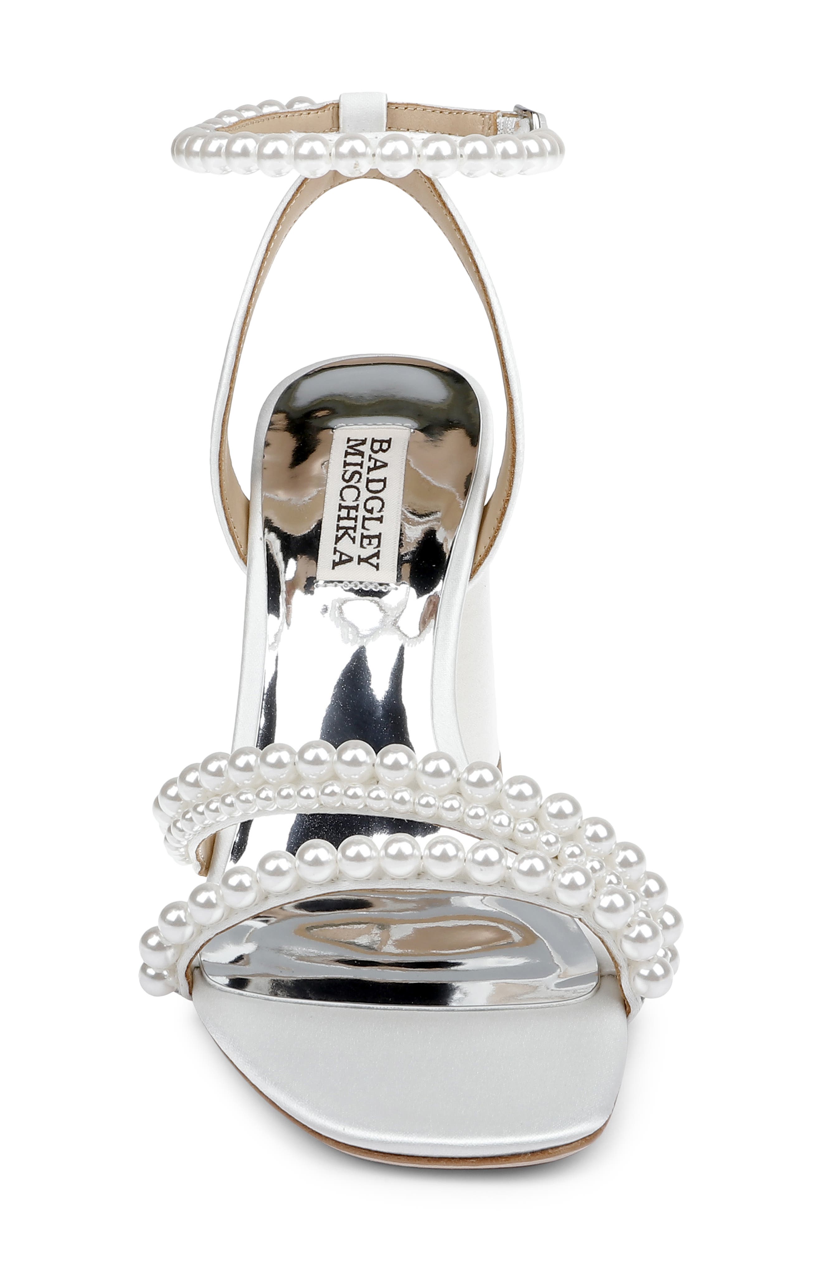 Badgley Mischka Collection Feisty Ankle Strap Sandal, Alternate, color, Soft White