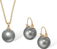 RETRO CHIC Retro Pearl Necklace & Earrings Set