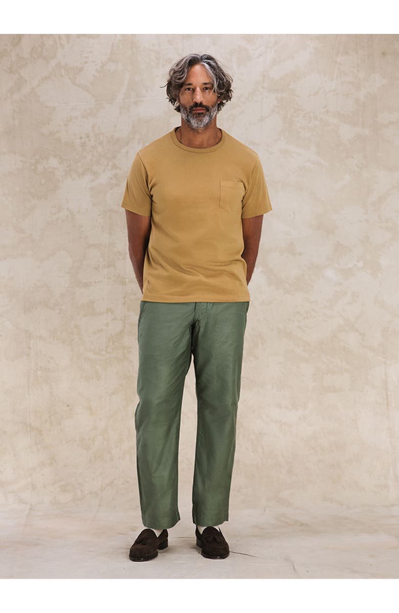 Fortela Officer Cotton Satin Chino Trousers, Alternate, color, Green