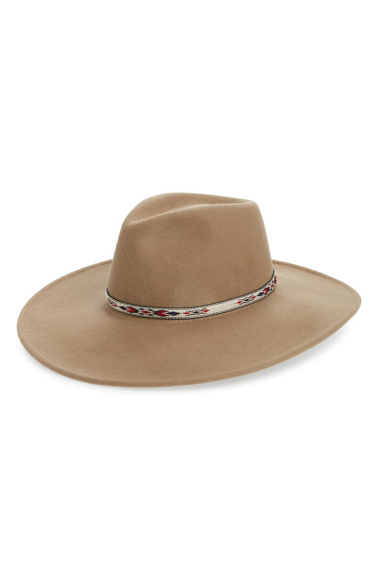 NOAKE Wide Brim Wool Panama Hat, Main, color, 
