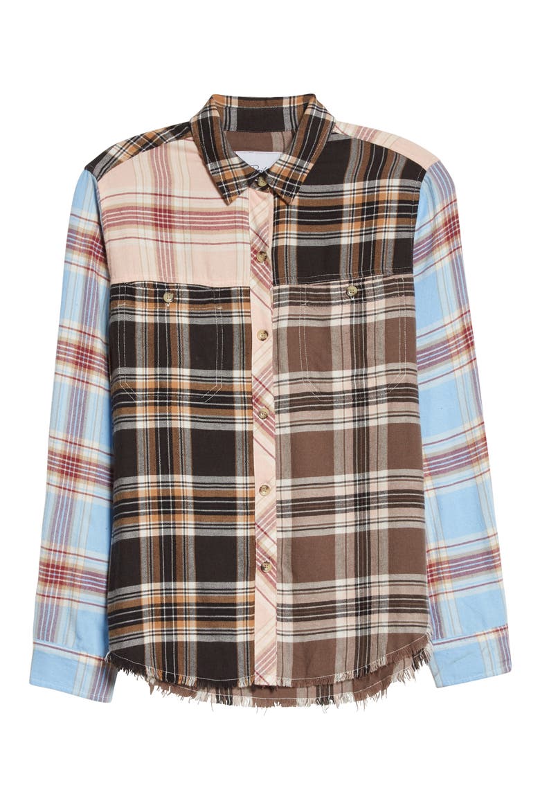 Brando Mix Plaid Flannel Shirt, Alternate, color, CHELSEA PLAID