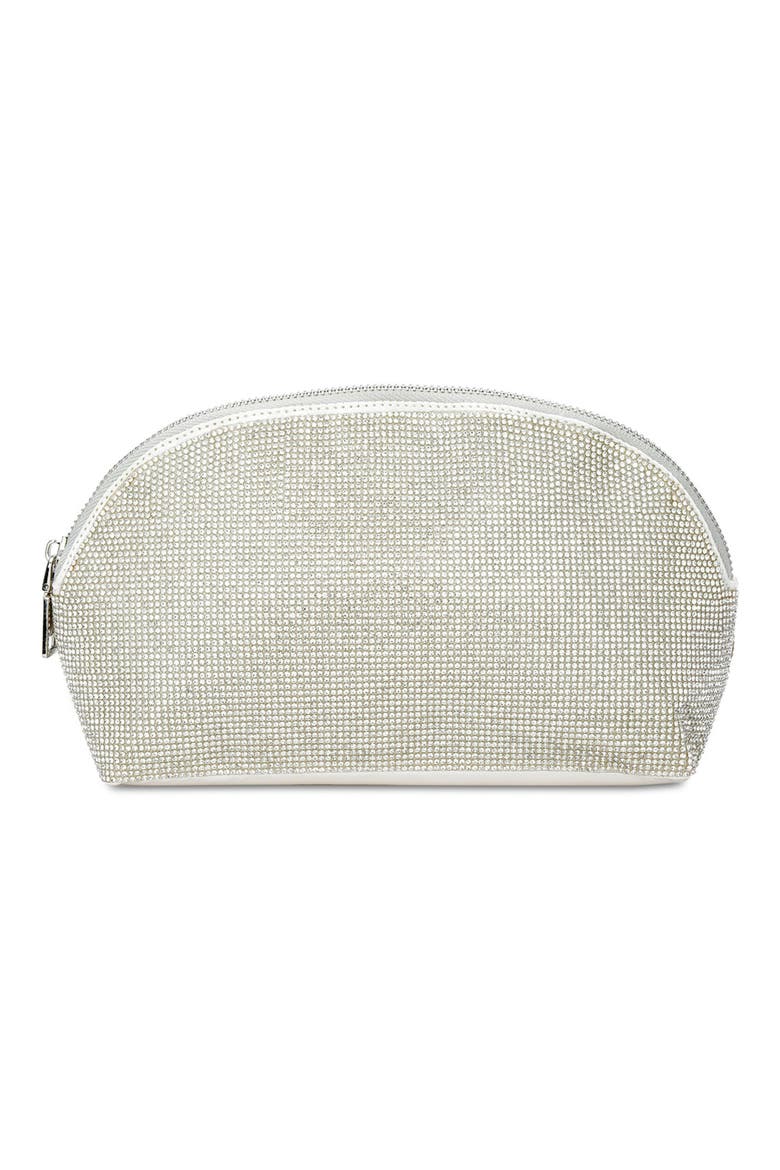 Kids' Crystal Embellished Cosmetic Case, Main, color, WHITE