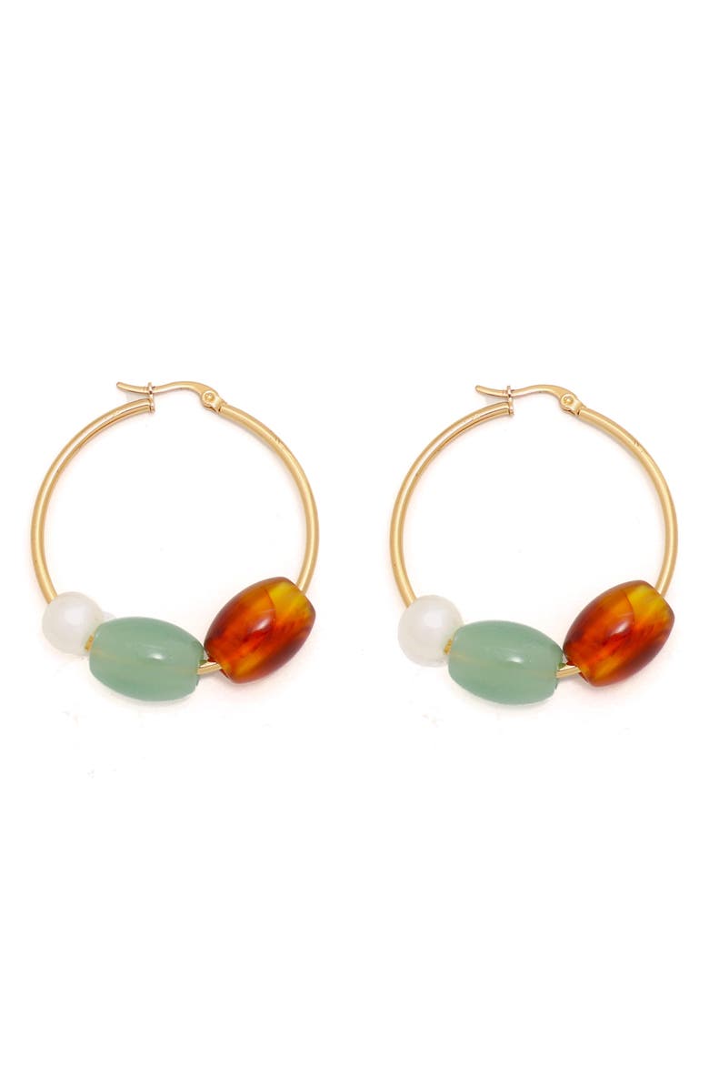 Petit Moments Drift Hoop Earrings, Main, color, Gold Multi