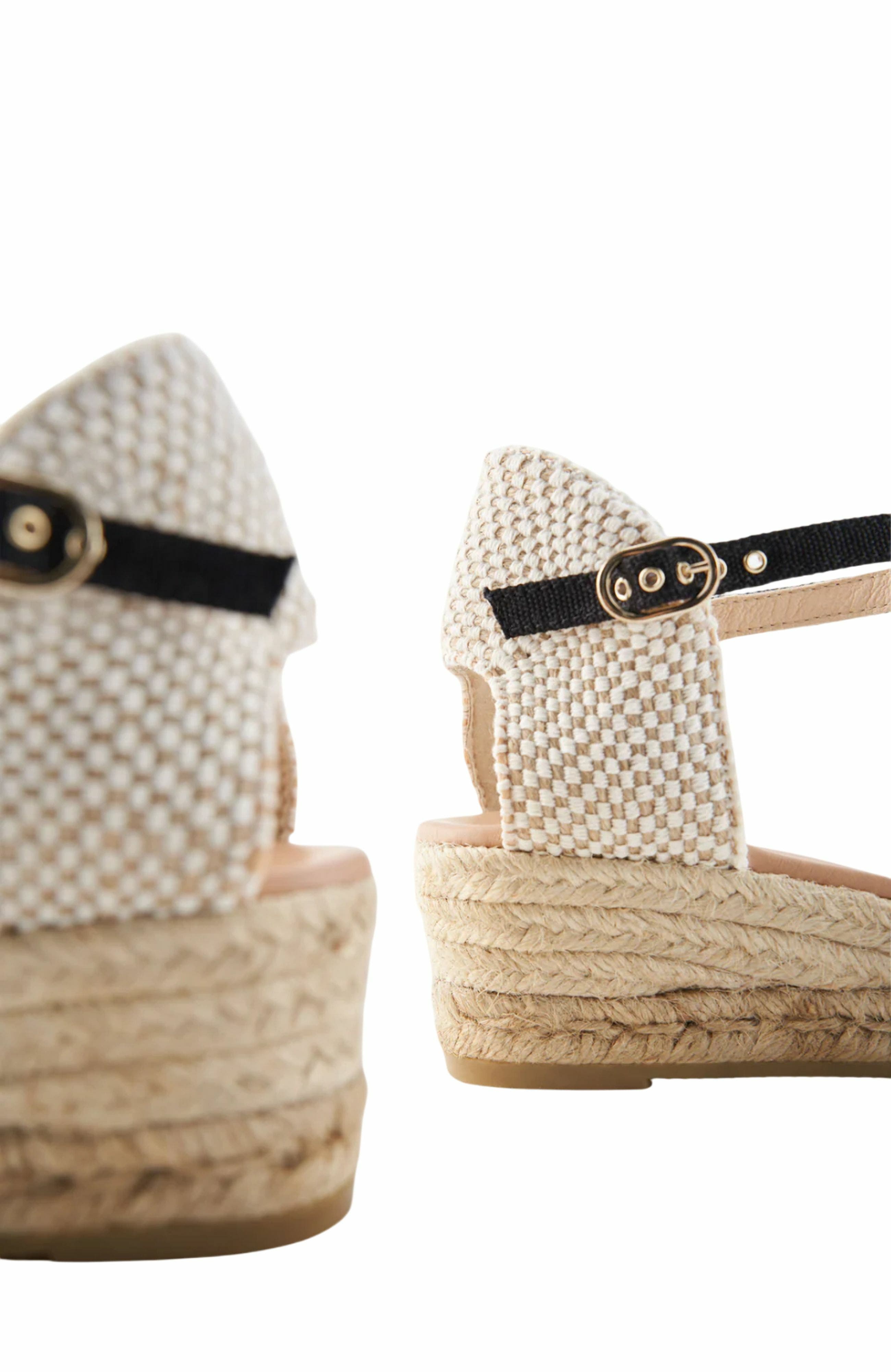 Cavall Canvas Espadrille Sandal Wedges, Alternate, color, Black