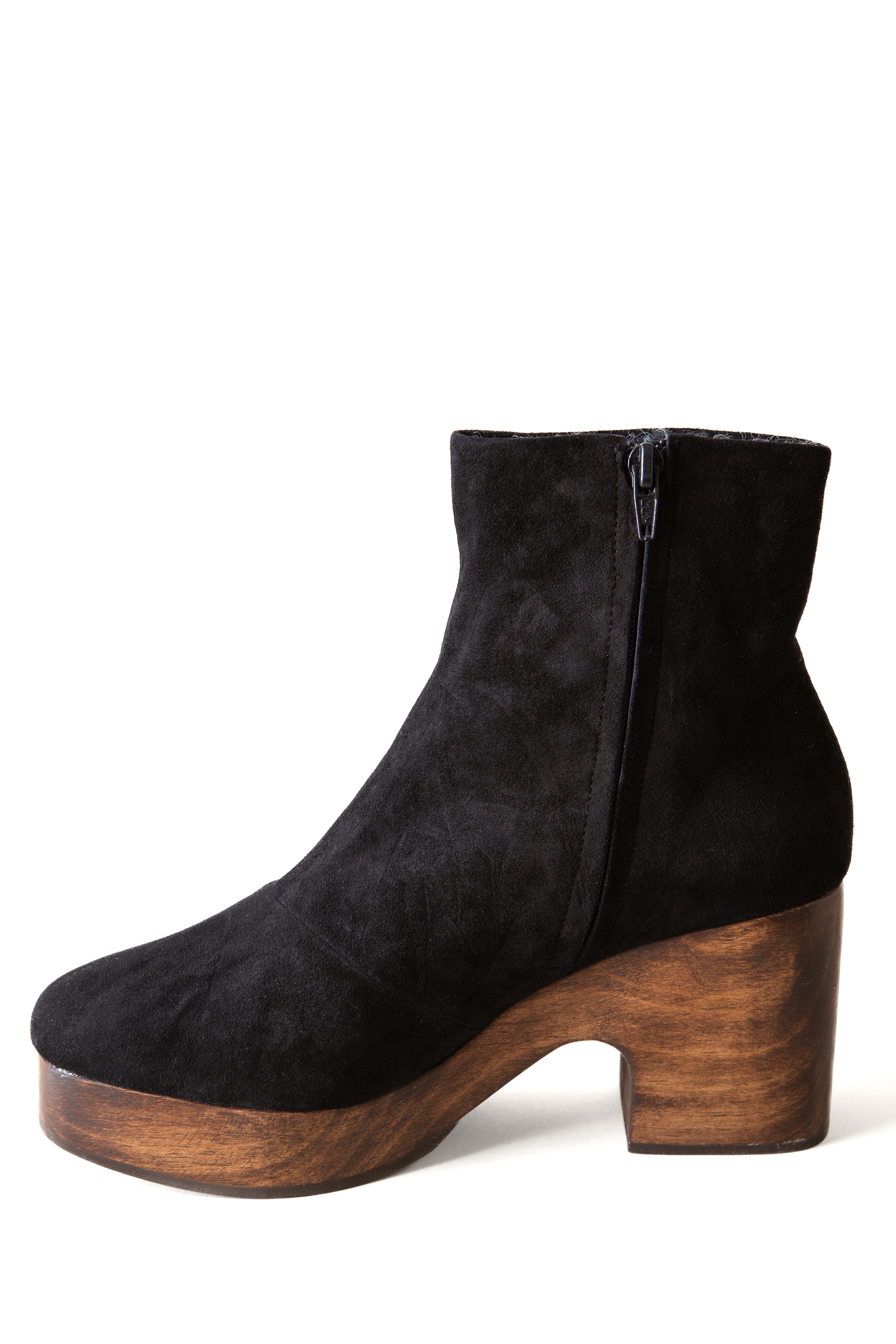 Elianna Platform Clog Boot, Alternate, color, Coal Suede