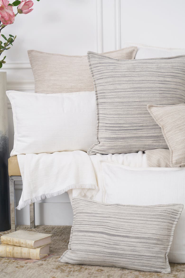 Beacon White Cotton Euro Pillow Sham, Alternate, color, White