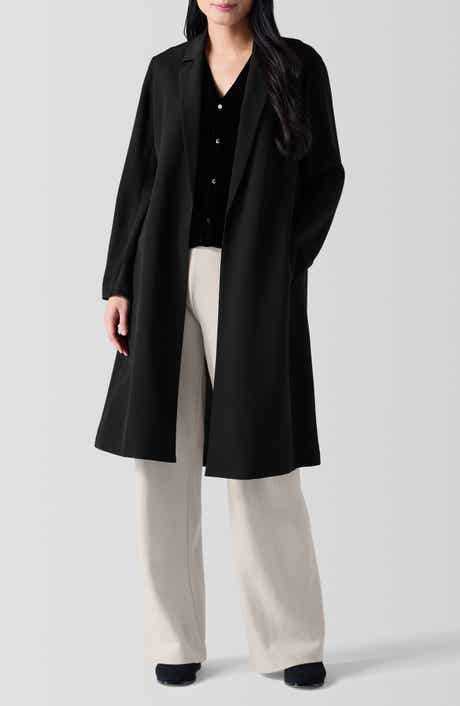 Eileen Fisher Open Front Silk Chiffon Jacket