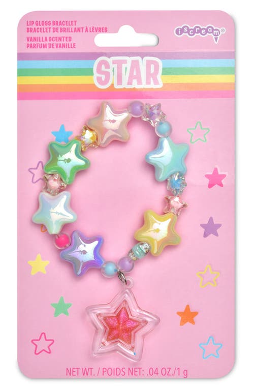 Iscream Kids' Star Lip Gloss Beaded Bracelet In Purple