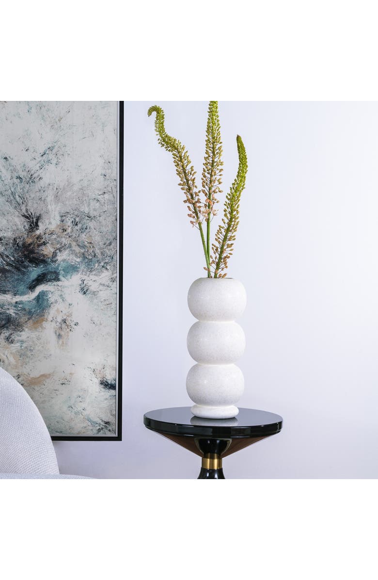 DinaDecor Stacked & Chic Vase, Alternate, color, White