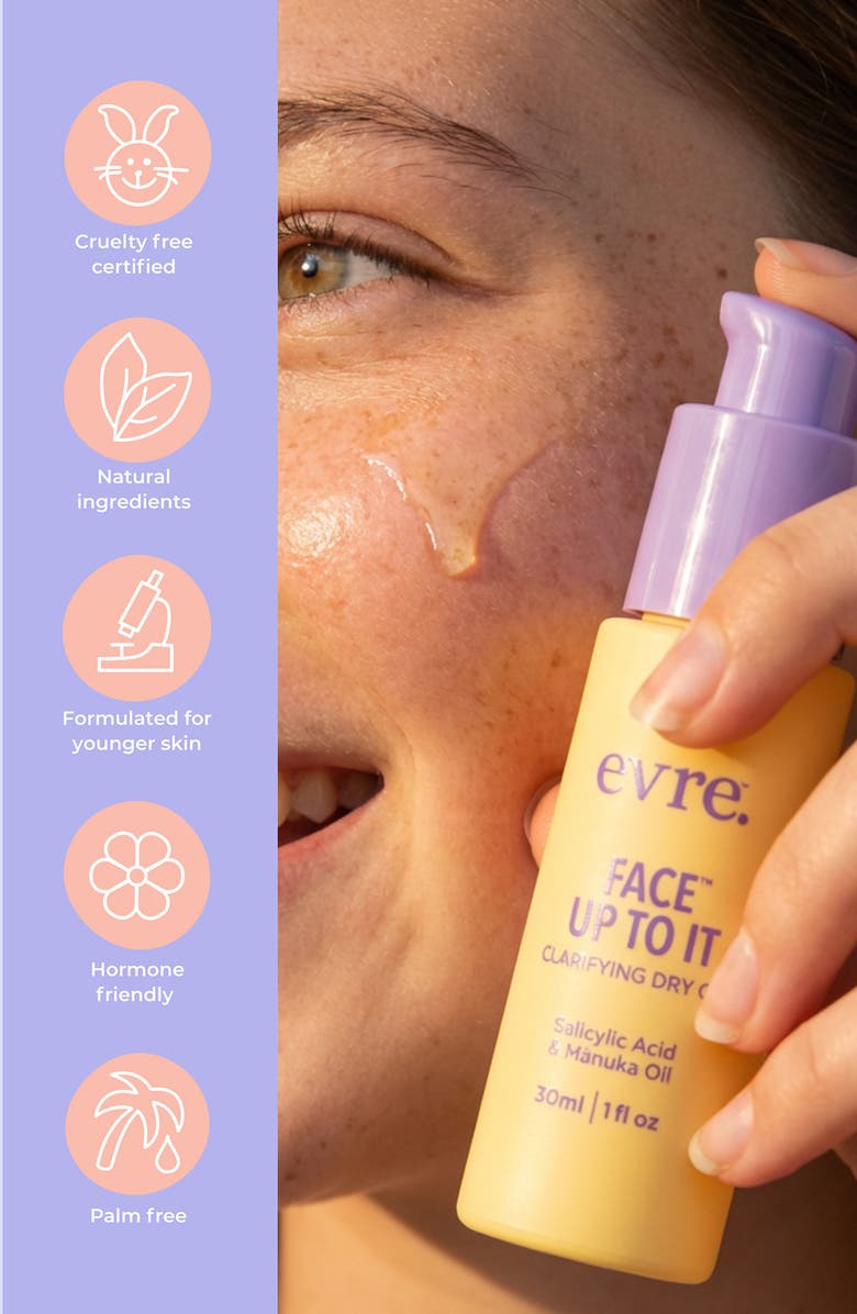evre. Face Up To It Clarifying Dry Oil, Alternate, color,