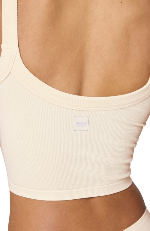 Florence By Mills Scoop Crop Rib Tank In Whitecap Grey