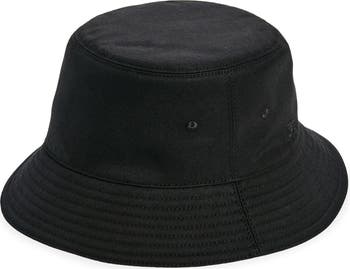 ハット BURBERRY BLACK POLYESTER BLEND BUCKET HAT Burberry Woman Lack Polyester Blend Bucket Hat In Black