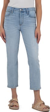 KUT from the Kloth Rachael Mid Rise Crop Mom Jeans