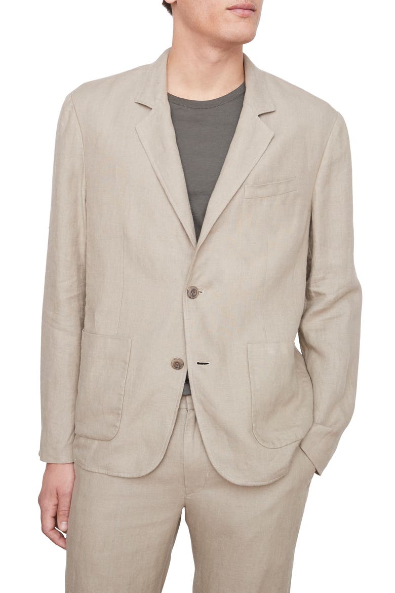 Relaxed Fit Hemp Sport Coat, Main, color, DARK TAUPE