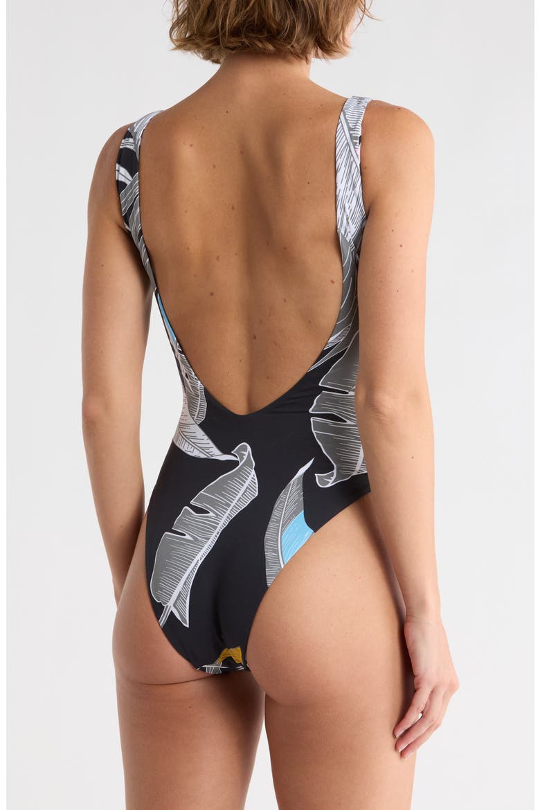 Claire Reversible One-Piece Swimsuit, Alternate, color, BLACK
